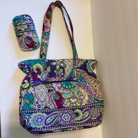 Vera Bradley Handbags - Vera Bradley Glenna Shoulder Bag Heather Paisley Multi Color Quilted Grandmacore